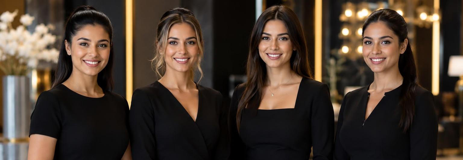 Eglow hostesses at a luxury event